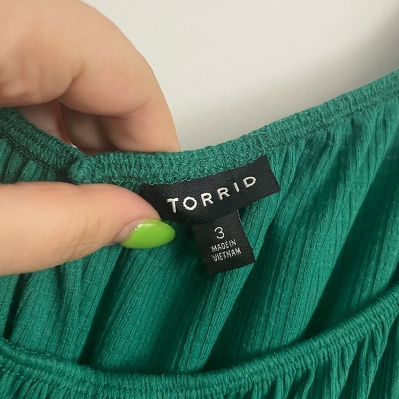 Torrid peplum scoop neck top - Picture 2 of 5